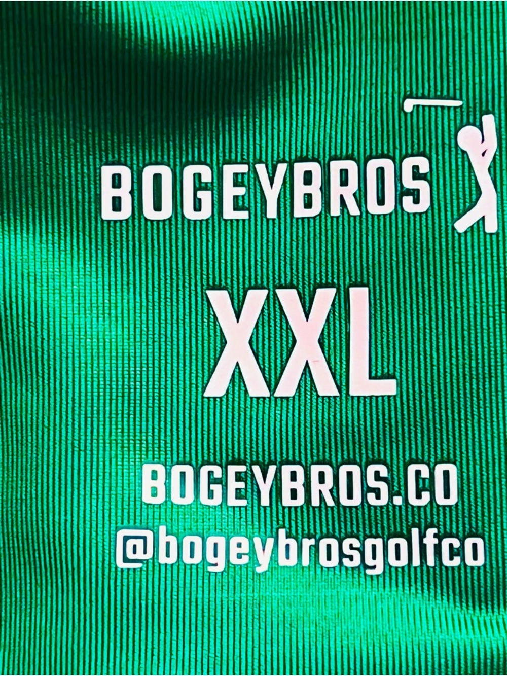 Bogey Bros Golf Polo Shirt Mens 2XL Mint "Play Bad Look Good" Finger Print - Picture 9 of 10